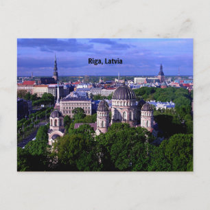 Riga, Latvia cityscape Postcard