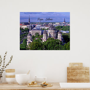Riga, Latvia cityscape Poster