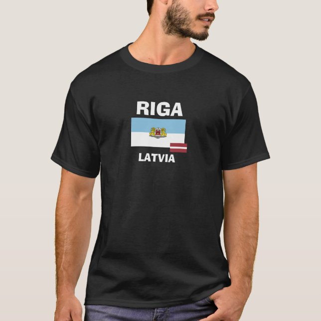 Riga Latvia Custom Flag Shirt (Front)