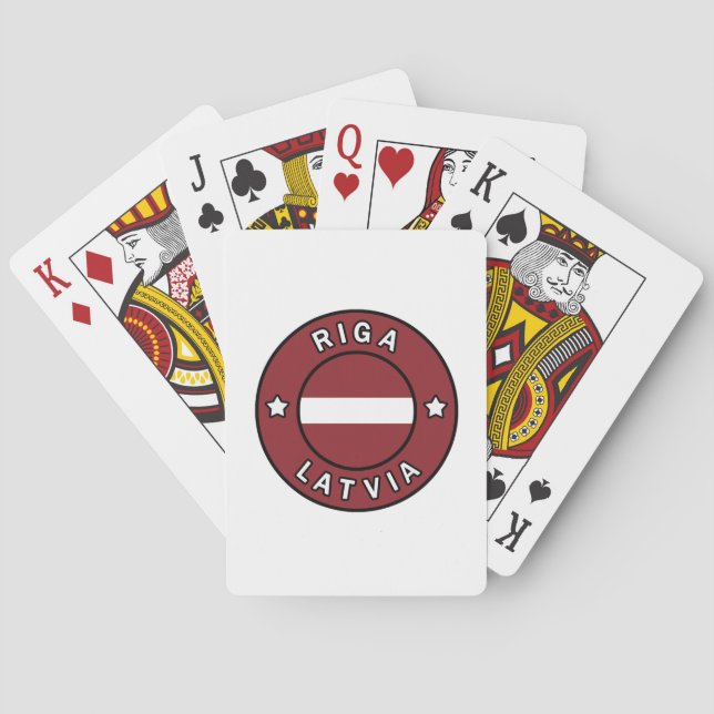 Riga Latvia Playing Cards (Back)