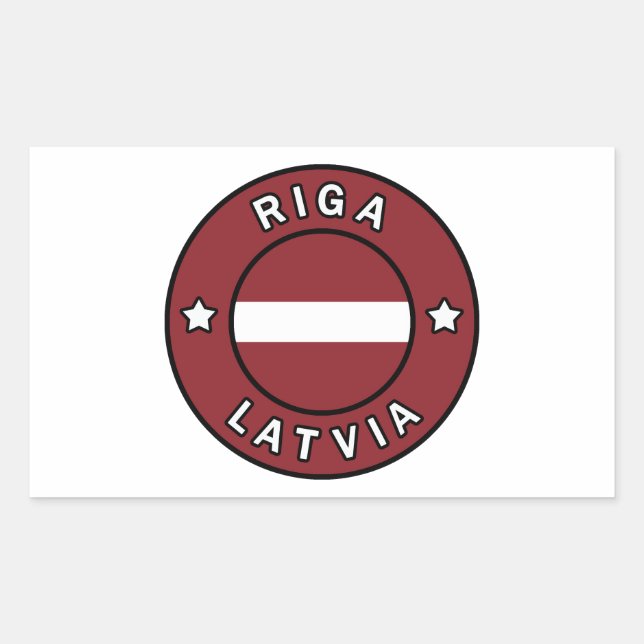 Riga Latvia Rectangular Sticker (Front)