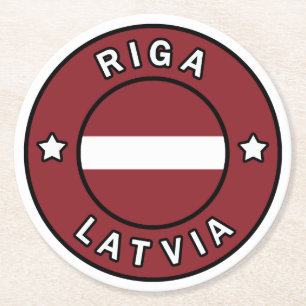 Riga Latvia Round Paper Coaster