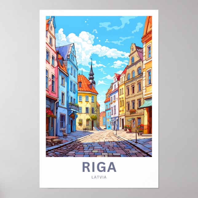 Riga Latvia Travel Print (Front)