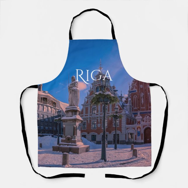 Riga Town Hall Square in winter Apron (Front)