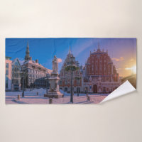 Riga Town Hall Square in winter