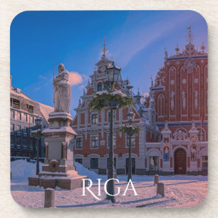 Riga Town Hall Square in winter Coaster