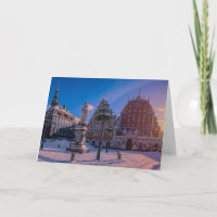 Riga Town Hall Square in winter