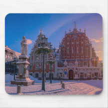 Riga Town Hall Square in winter