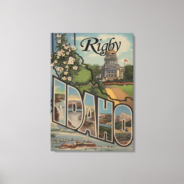 Rigby, IdahoLarge Letter ScenesRigby, ID Canvas Print (Front)