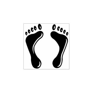 Right and Left feet Rubber Stamp