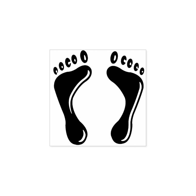 Right and Left feet Rubber Stamp (Imprint)
