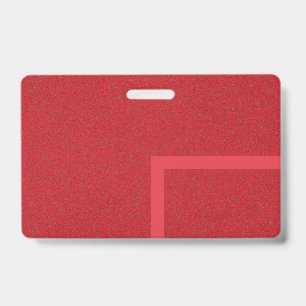 Right Corner Stripe Red Badge – Customisable ID Badge