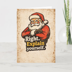 Right. Explain Yourself - Vintage Christmas Card