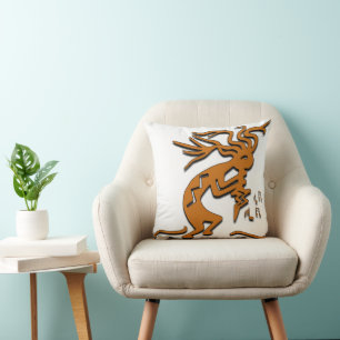 Right Facing Kokopelli Musician Cushion