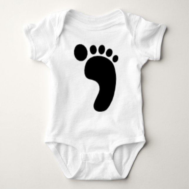 Right Foot Print Baby Bodysuit (Front)