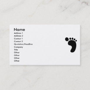 Right Foot Print Business Card