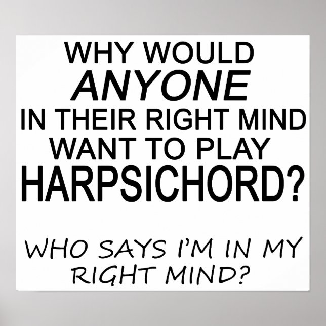 Right Mind Harpsichord Poster (Front)
