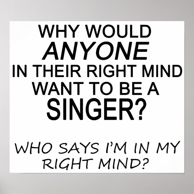 Right Mind Singer Poster (Front)