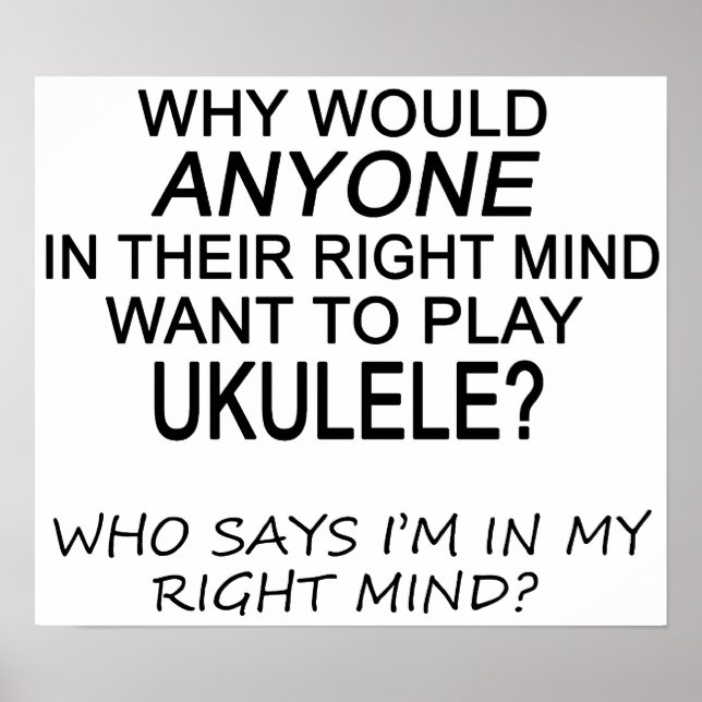 Right Mind Ukulele Poster (Front)