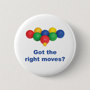 Right Moves Bocce Ball 6 Cm Round Badge