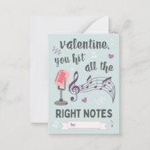 Right Notes Classroom Valentine's Day Note Card