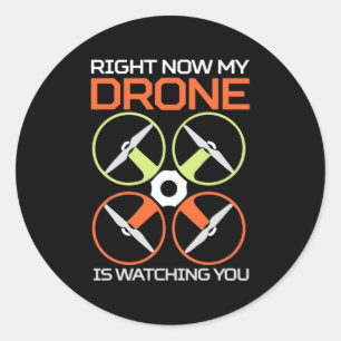 Right Now My Drone Classic Round Sticker