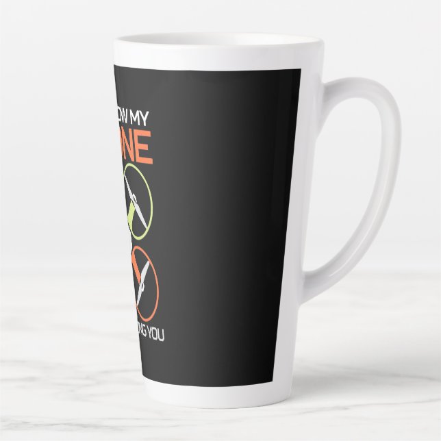 Right Now My Drone Latte Mug (Right)