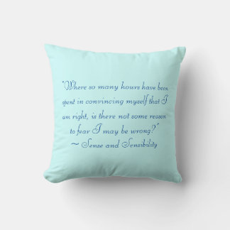 Right or Wrong Jane Austen Quote Cushion