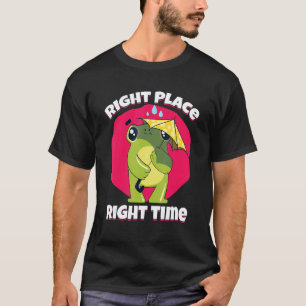 Right Place Right Time Frog Pluviophile Umbrella T-Shirt