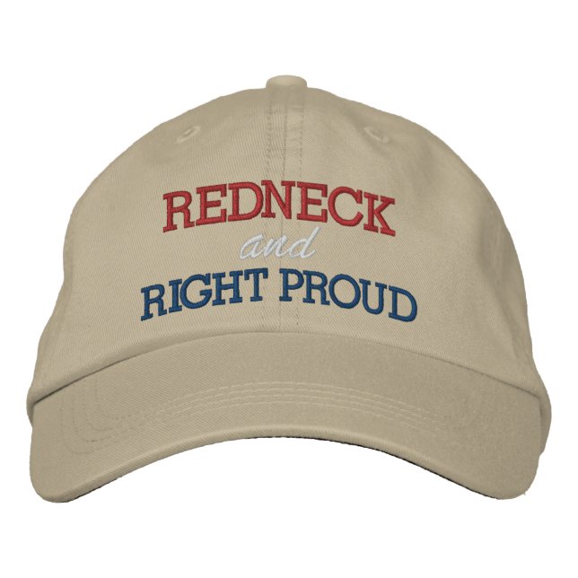 Right Proud Redneck Embroidered Hat (Front)