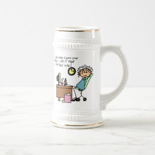 Right The First Time Humour Beer Stein
