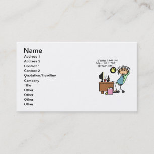 Right The First Time Humour Business Card