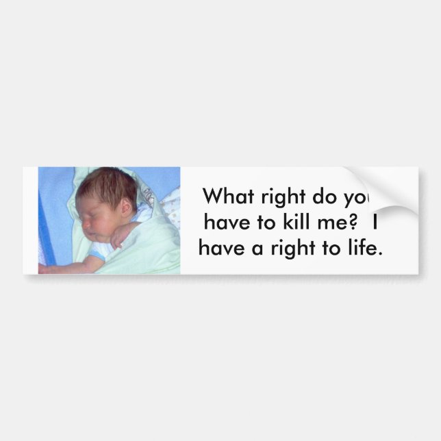 Right to life bumper sticker (Front)