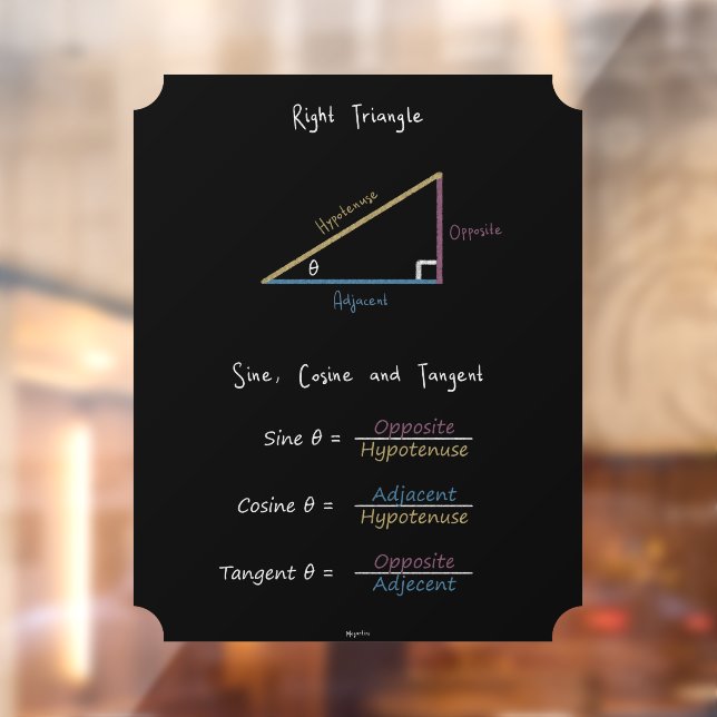 Right Triangle Trigonometry Chalkboard (Sheet 2)