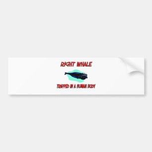 Right Whale trapped in a human body Bumper Sticker