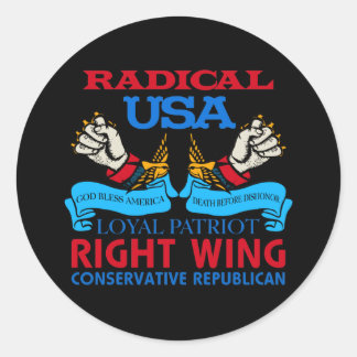 Right Wing Conservative Classic Round Sticker
