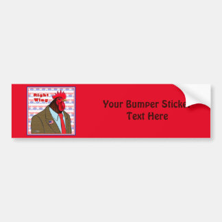 Right Wing Rooster Bumper Sticker