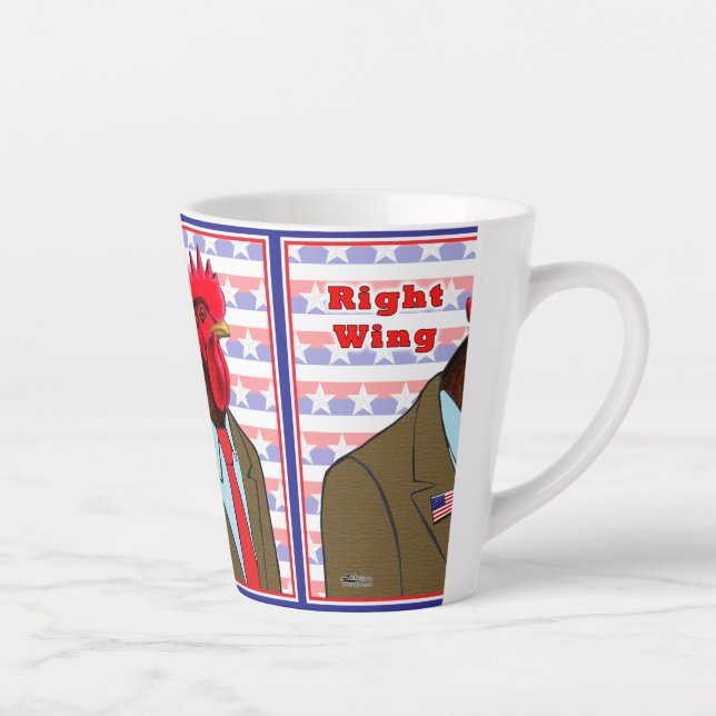 Right Wing Rooster Latte Mug (Right)