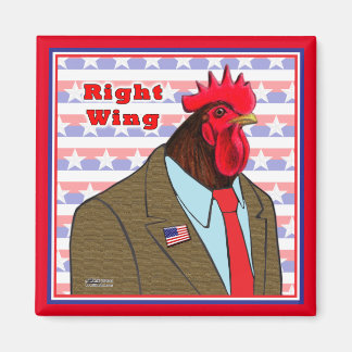 Right Wing Rooster Magnet