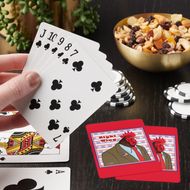 Right Wing Rooster Playing Cards (In Situ)
