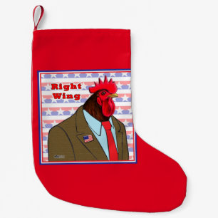 Right Wing Rooster Small Christmas Stocking