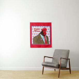 Right Wing Rooster Tapestry