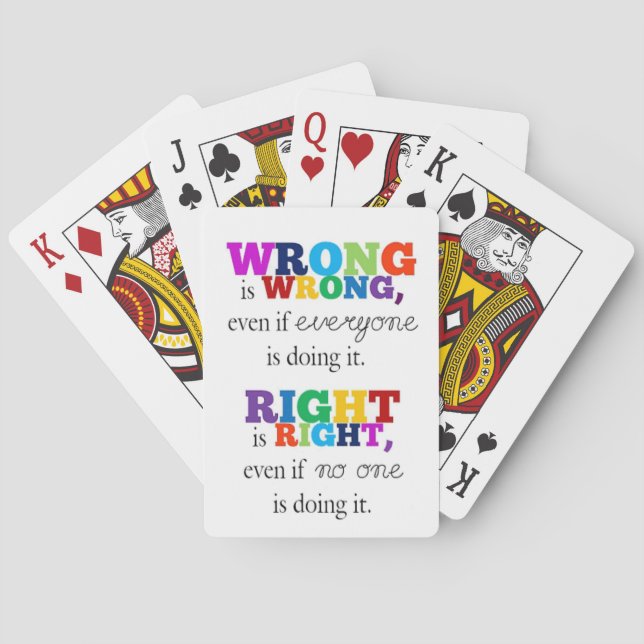 Right & Wrong Playing Cards (Back)