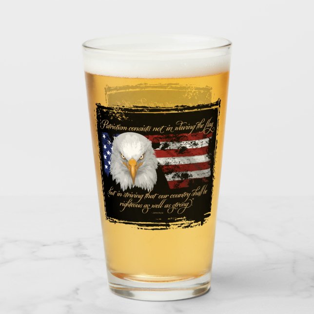 Righteous Patriotism Glass (Front Filled)