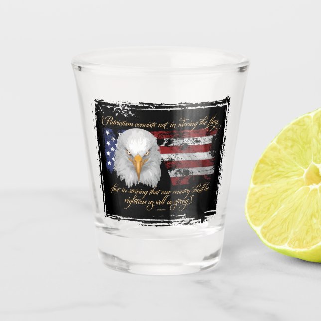 Righteous Patriotism Shot Glass (Front)
