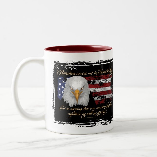 Righteous Patriotism Two-Tone Coffee Mug (Left)