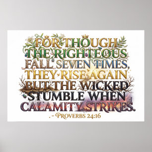 Righteous Rise Again Though They Fall Seven Times Poster