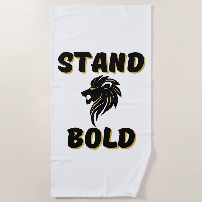 Righteous Stand Bold As Lions Beach Towel (Front)