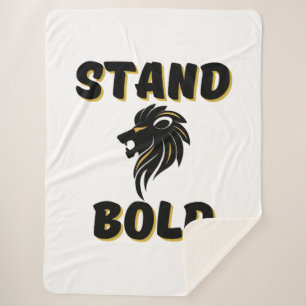Righteous Stand Bold As Lions Sherpa Blanket