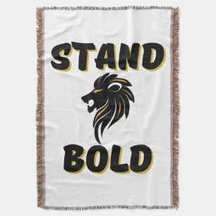 Righteous Stand Bold As Lions Throw Blanket